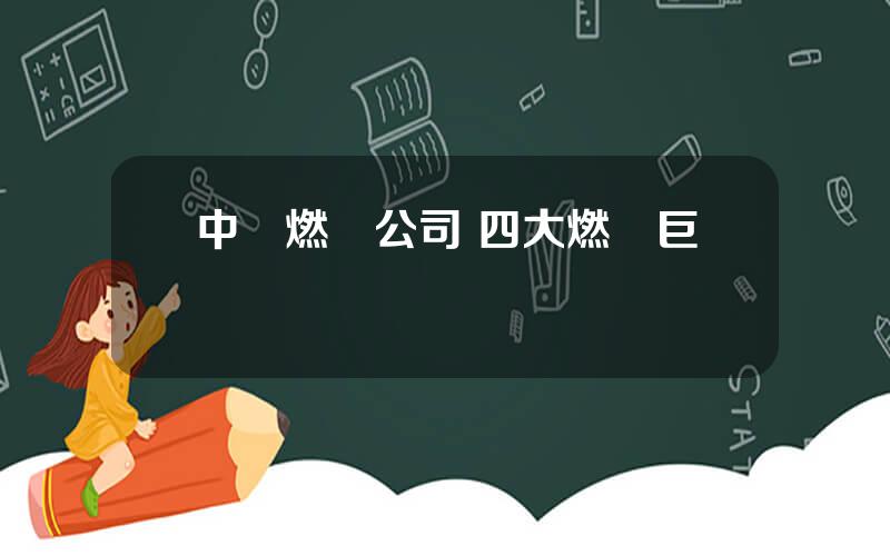 中國燃氣公司 四大燃氣巨頭